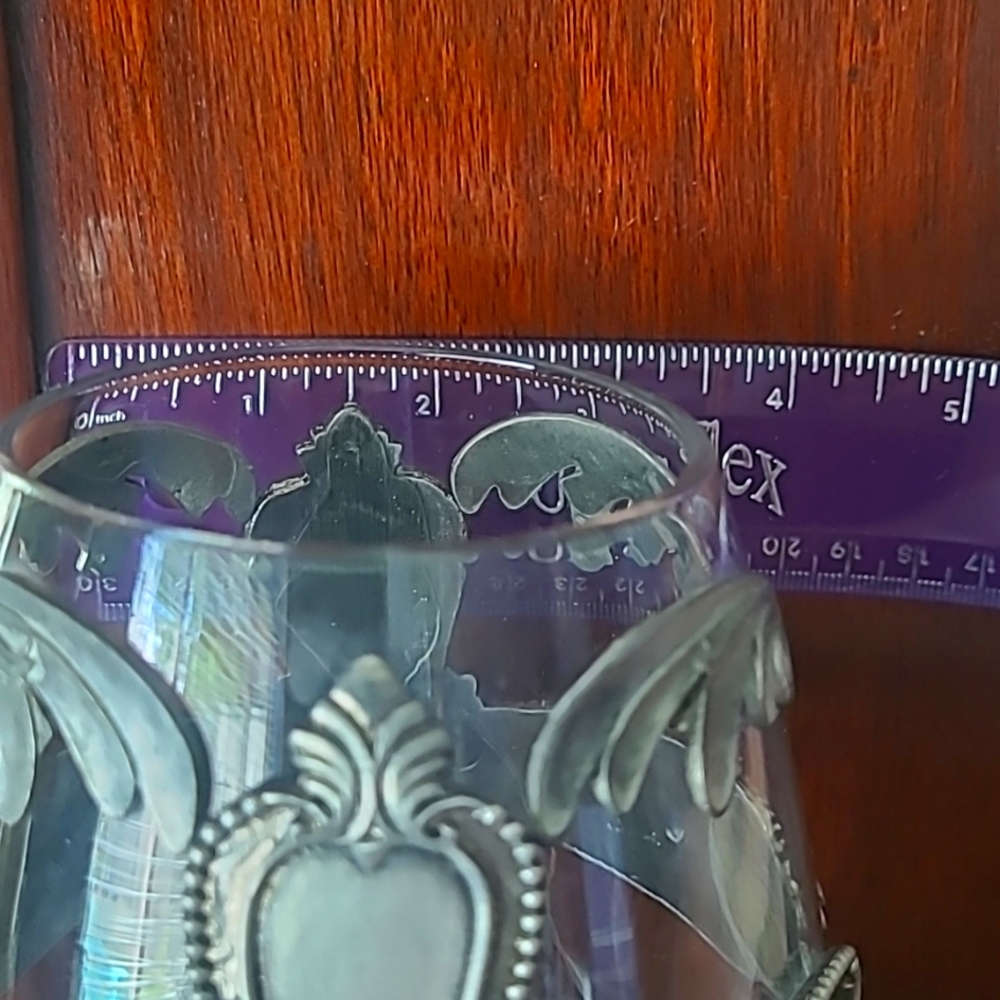 FTD STUNNING PEWTER AND GLASS HOLY CROSS VASE - Picture 5 of 7